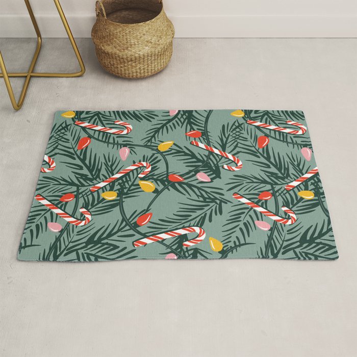 Candy Cane Christmas Rug Gallery Image 1