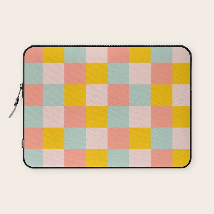 Retro Funky Checks Laptop Sleeve Gallery Image 1