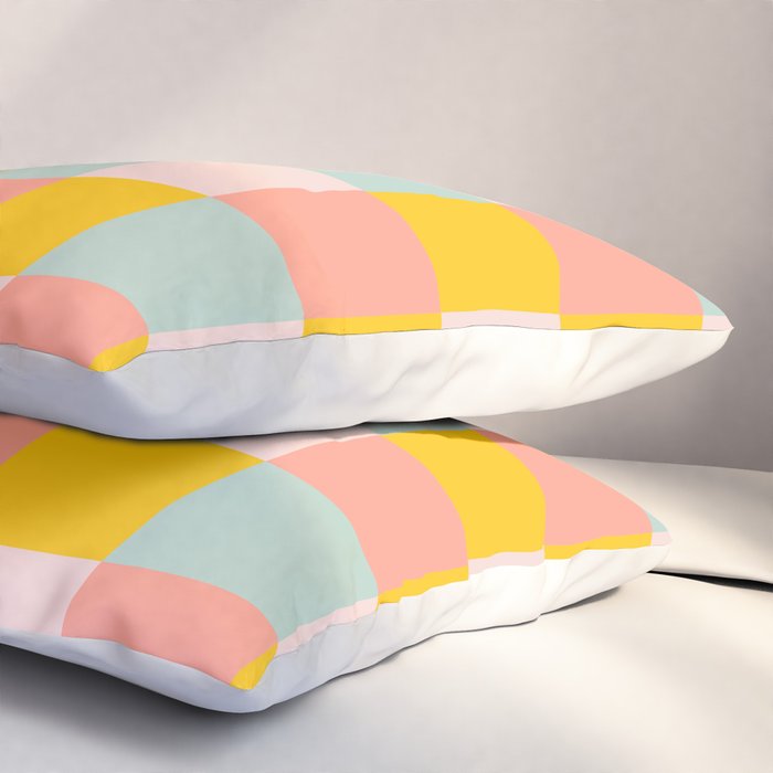 Retro Funky Checks Pillow Sham Gallery Image 3