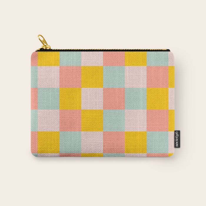 Retro Funky Checks Carry All Pouch Gallery Image 1