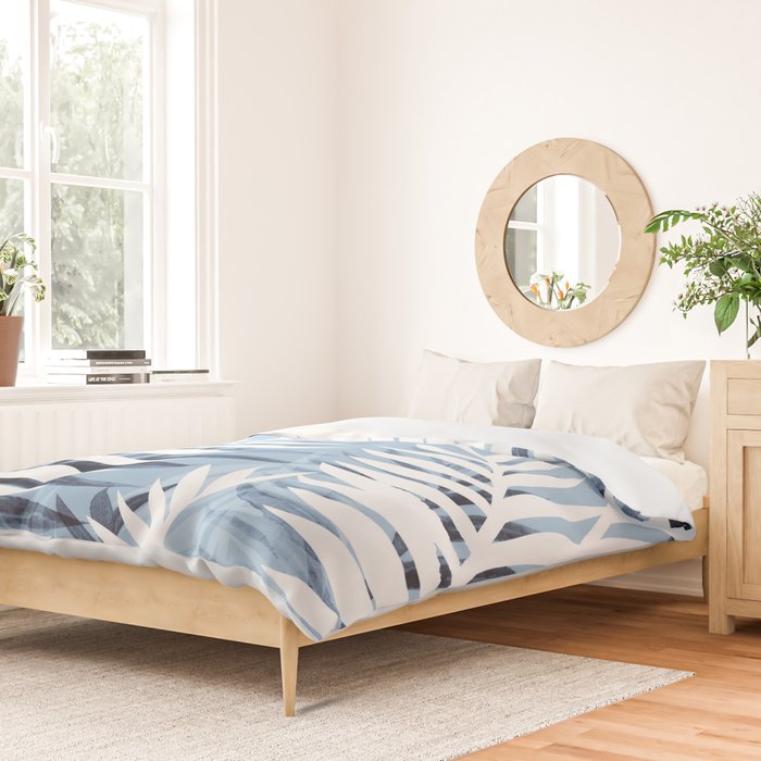 Tropical bliss - chambray blue Duvet Cover Gallery Image 2