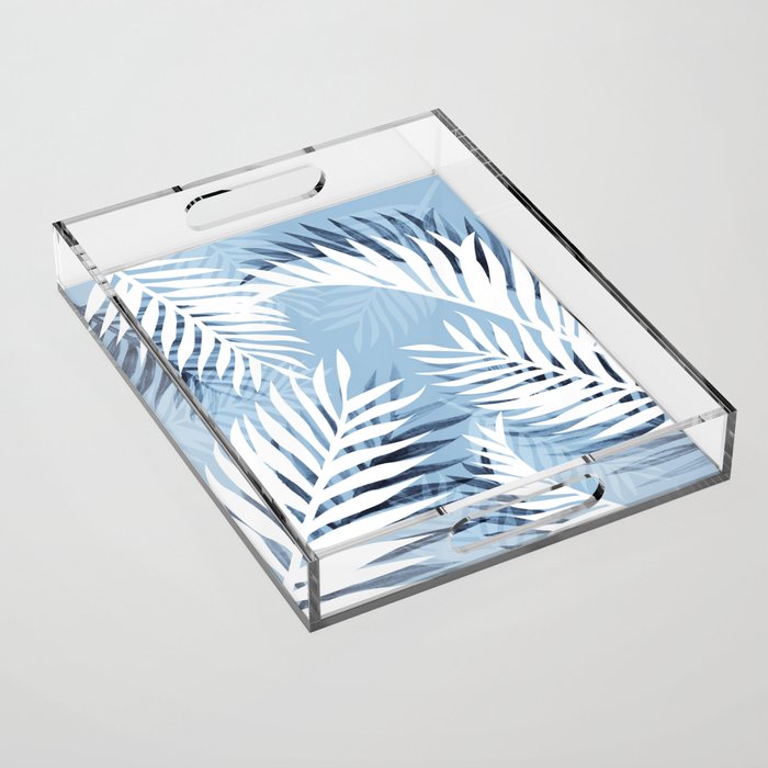 Tropical bliss - chambray blue Acrylic Tray Gallery Image 1