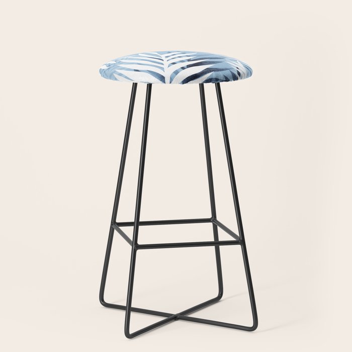 Tropical bliss - chambray blue Stool Gallery Image 1