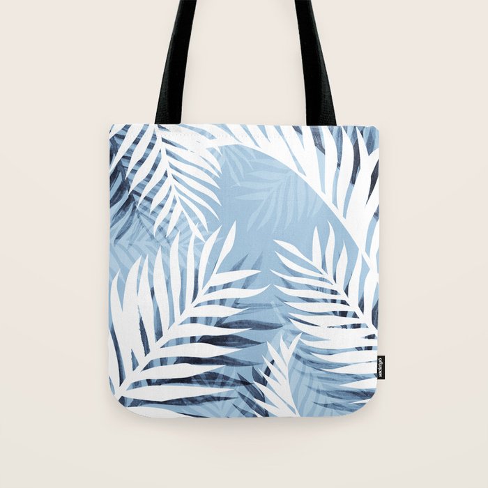 Tropical bliss - chambray blue Tote Bag Gallery Image 1