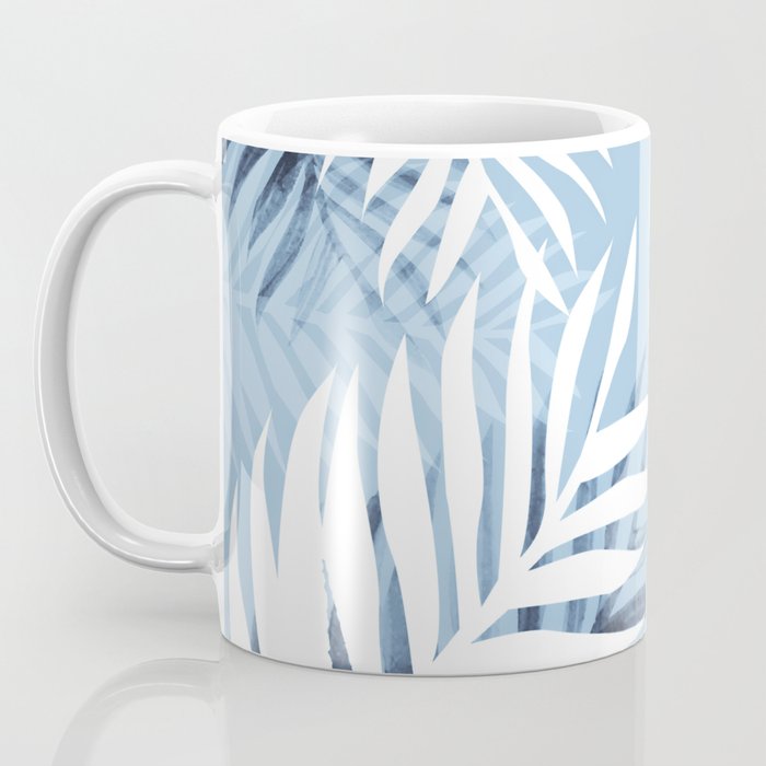 Tropical bliss - chambray blue Coffee Mug Gallery Image 3