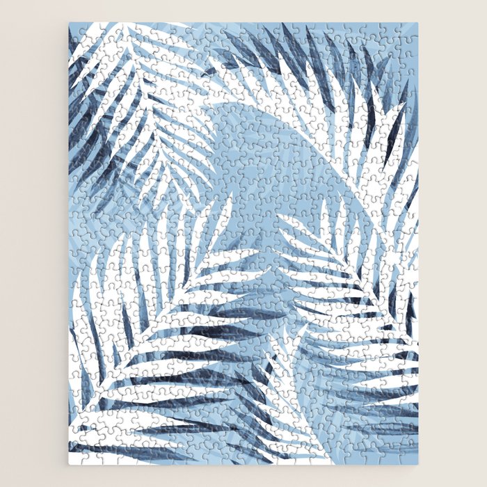 Tropical bliss - chambray blue Jigsaw Puzzle Gallery Image 1