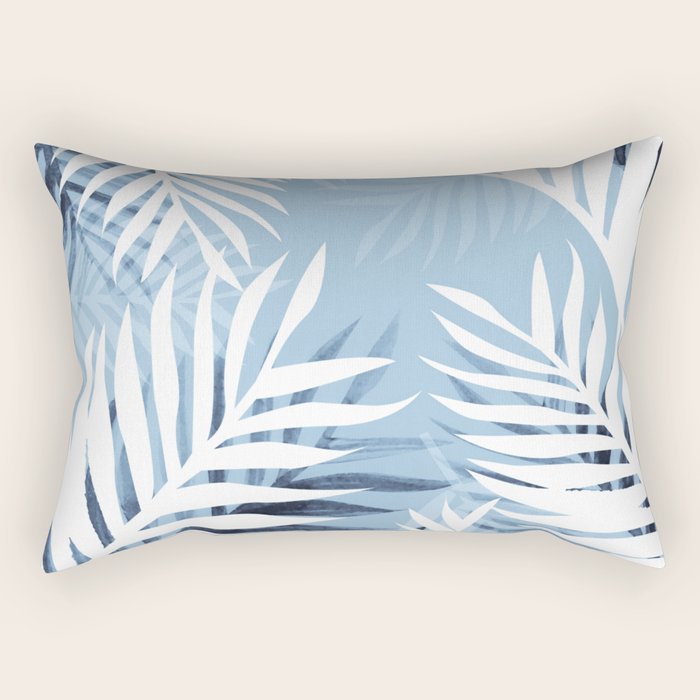 Tropical bliss - chambray blue Rectangular Pillow Gallery Image 1