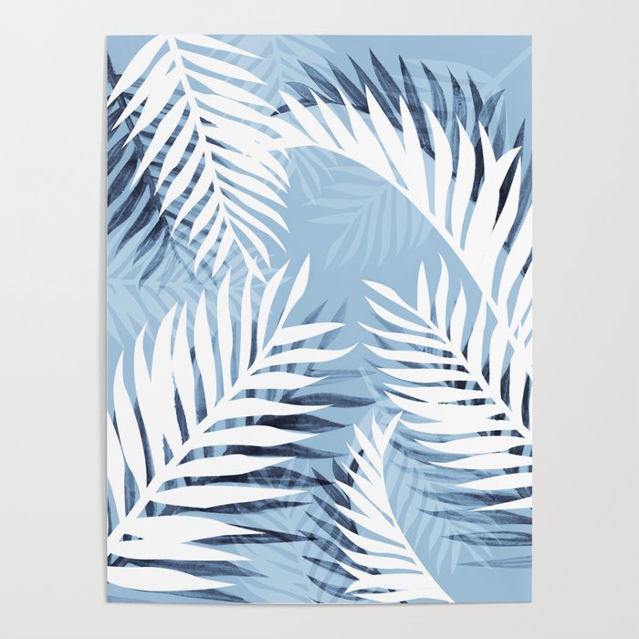 Tropical bliss - chambray blue Poster Gallery Image 4