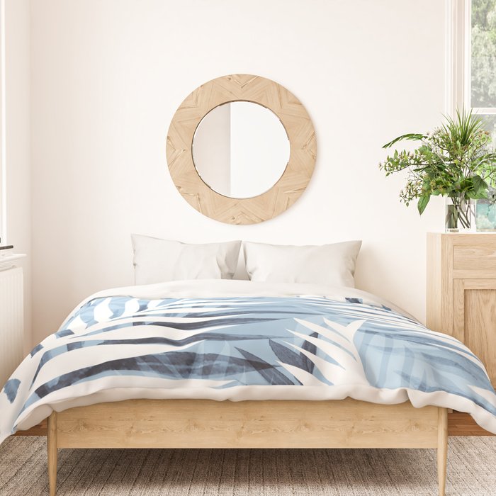 Tropical bliss - chambray blue Duvet Cover Gallery Image 3