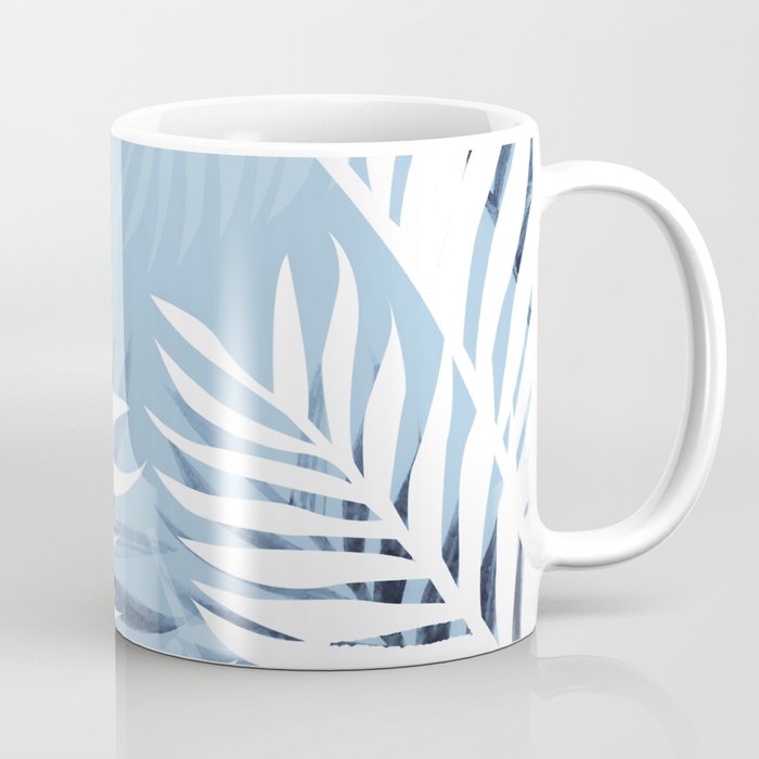 Tropical bliss - chambray blue Coffee Mug Gallery Image 1
