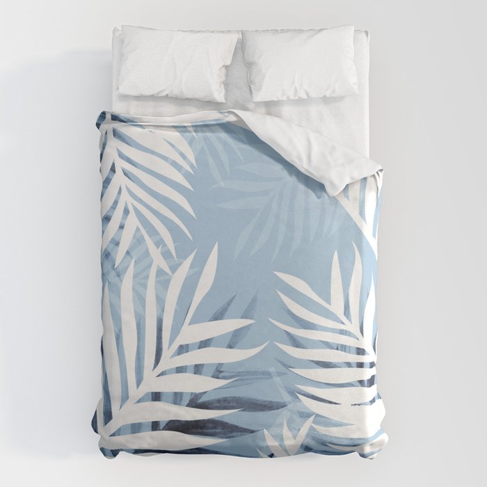 Tropical bliss - chambray blue Duvet Cover Gallery Image 6