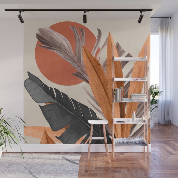 Abstract Art Tropical Leaves 160 Wall Mural Gallery Image 1