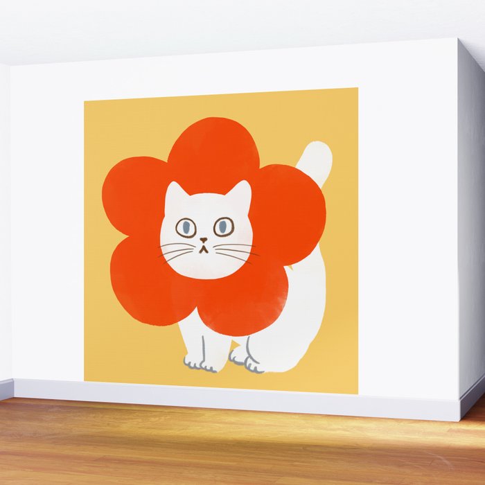 Flowers Cat 08 - Flowerhead Mood Wall Mural Gallery Image 2