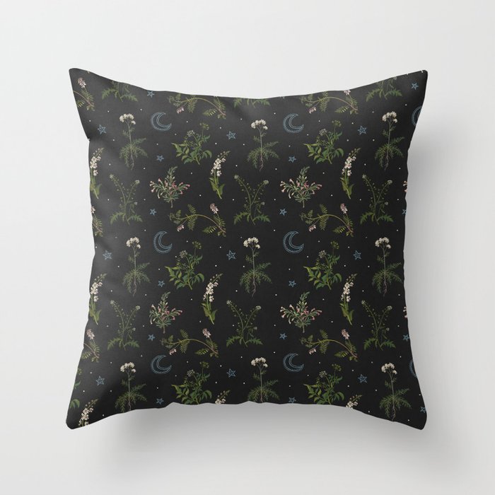 Witches Garden Throw Pillow