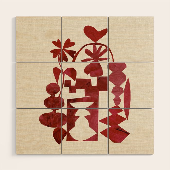 Crimson Diamond Wood Wall Art Gallery Image 1