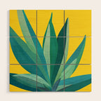 Spring Cactus Pop Botanical Wood Wall Art Gallery Image 1