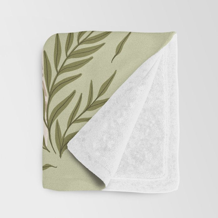 Colourful mushrooms, flowers and berries illustration  Throw Blanket Gallery Image 3