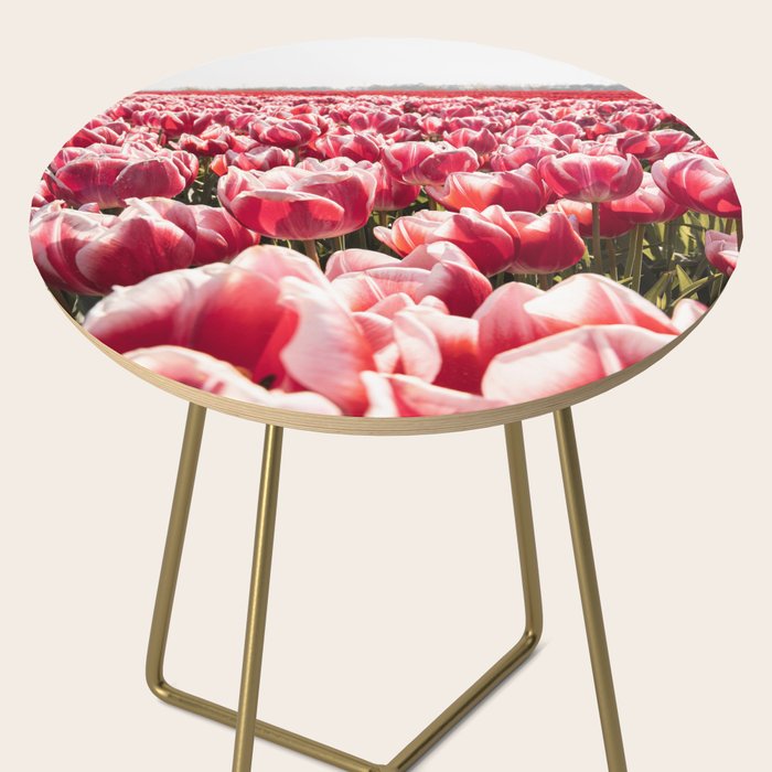 Tulip Field In Holland Floral Photo | Europe Travel Photography Red Flowers Spring Art Print Side Table Gallery Image 2
