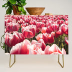 Tulip Field In Holland Floral Photo | Europe Travel Photography Red Flowers Spring Art Print Credenza Gallery Image 1