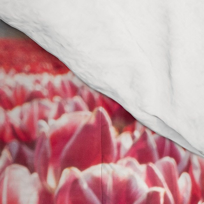 Tulip Field In Holland Floral Photo | Europe Travel Photography Red Flowers Spring Art Print Comforter Gallery Image 4