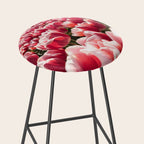 Tulip Field In Holland Floral Photo | Europe Travel Photography Red Flowers Spring Art Print Stool Gallery Image 2