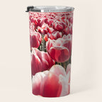 Tulip Field In Holland Floral Photo | Europe Travel Photography Red Flowers Spring Art Print Travel Mug Gallery Image 3