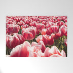 Tulip Field In Holland Floral Photo | Europe Travel Photography Red Flowers Spring Art Print Welcome Mat Gallery Image 1