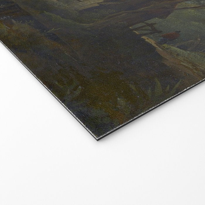 Moonlight River Cottage Antique Painting Welcome Mat Gallery Image 2