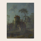 Moonlight River Cottage Antique Painting Notebook Gallery Image 4