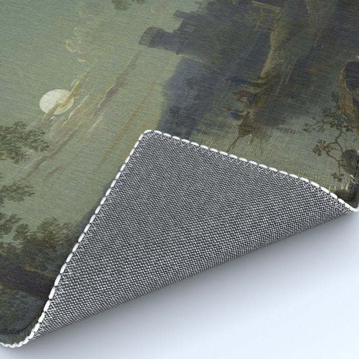 Moonlight River Cottage Antique Painting Rug Gallery Image 4