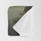 Moonlight River Cottage Antique Painting Throw Blanket Gallery Image 3