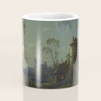 Moonlight River Cottage Antique Painting Coffee Mug Gallery Image 4