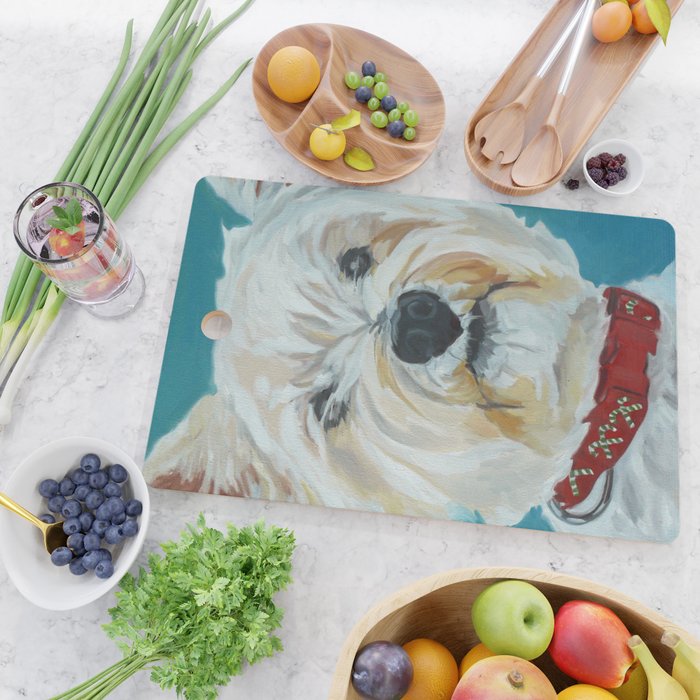 West Highland White Terrier Dog Portrait Cutting Board Gallery Image 2