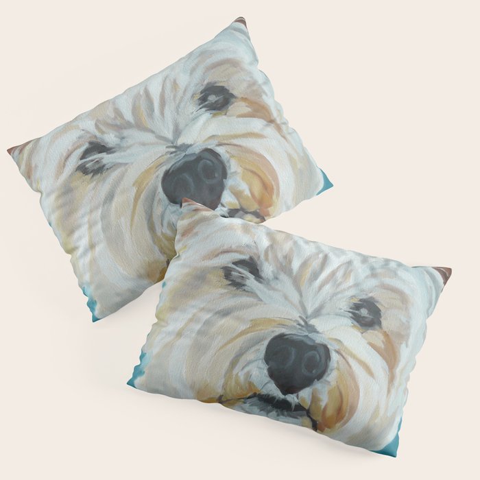 West Highland White Terrier Dog Portrait Pillow Sham Gallery Image 3