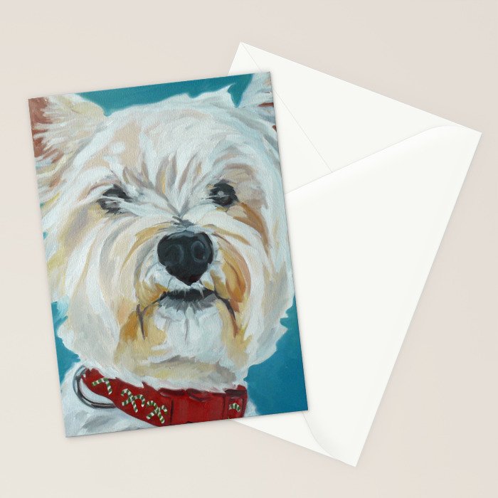 West Highland White Terrier Dog Portrait Stationery Card Gallery Image 2