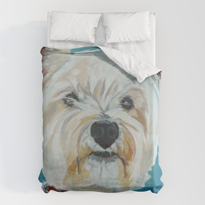 West Highland White Terrier Dog Portrait Duvet Cover Gallery Image 6