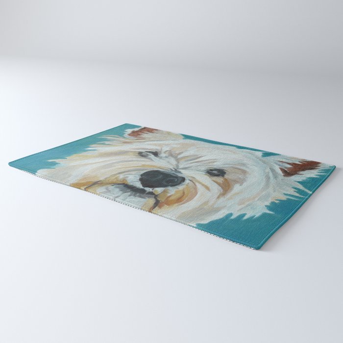 West Highland White Terrier Dog Portrait Rug Gallery Image 3