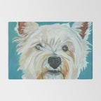 West Highland White Terrier Dog Portrait Rug Gallery Image 2