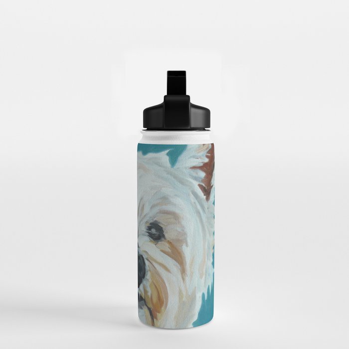 West Highland White Terrier Dog Portrait Water Bottle Gallery Image 2