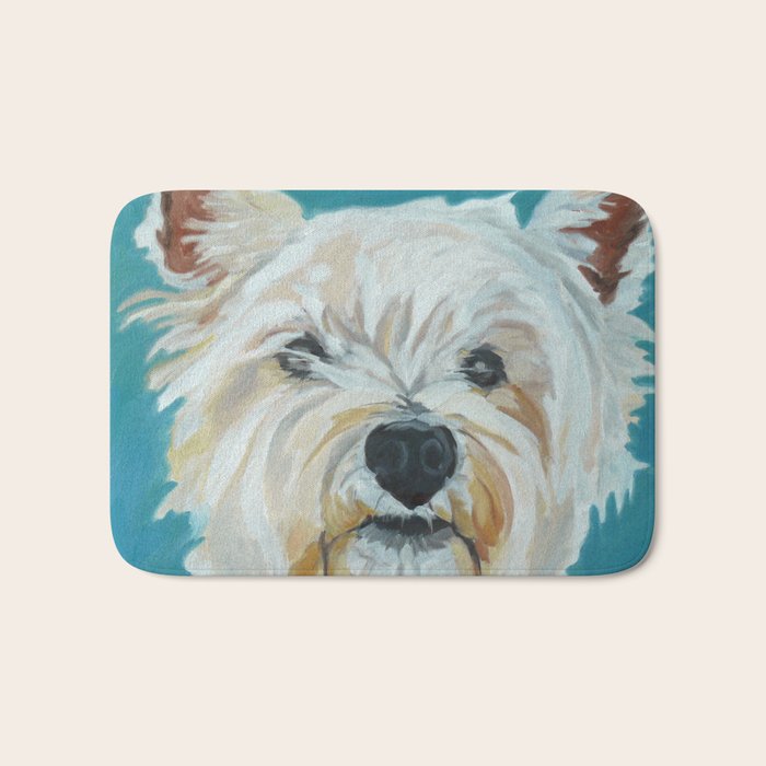 West Highland White Terrier Dog Portrait Bath Mat Gallery Image 1
