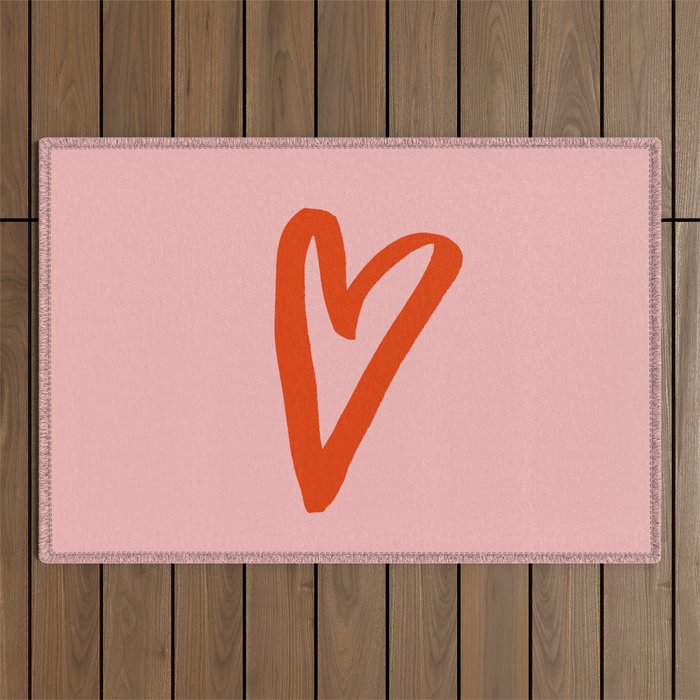 Heart Doodle Big 1 Outdoor Rug Gallery Image 1