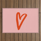 Heart Doodle Big 1 Outdoor Rug Gallery Image 1