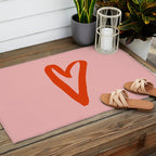 Heart Doodle Big 1 Outdoor Rug Gallery Image 2