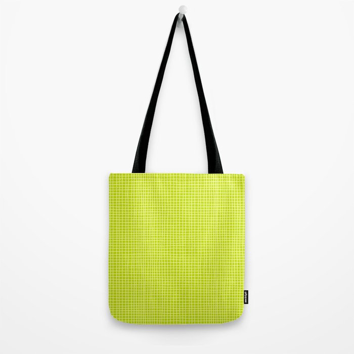 Fresh Lime Grid Tote Bag Gallery Image 2