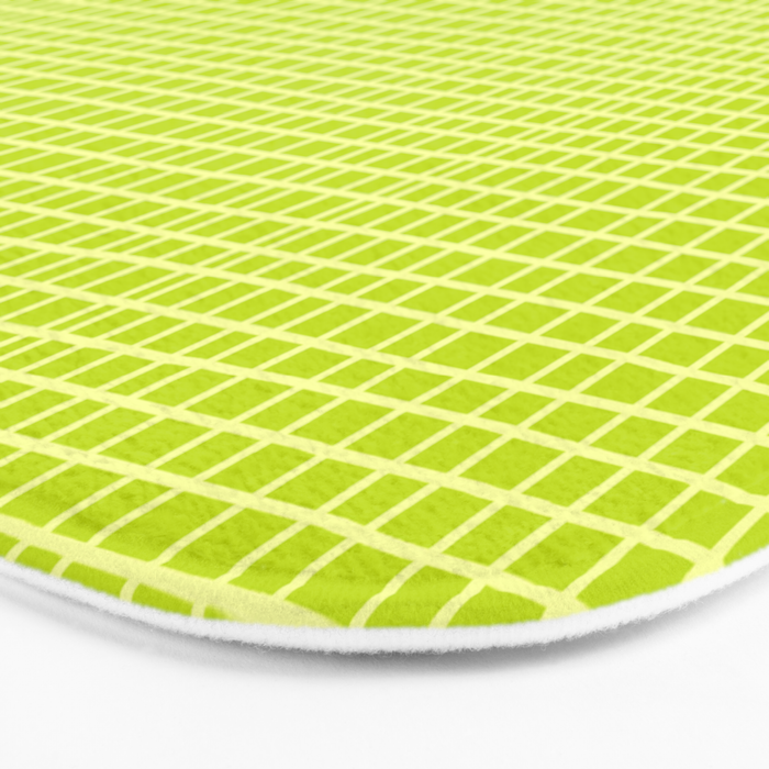 Fresh Lime Grid Bath Mat Gallery Image 3