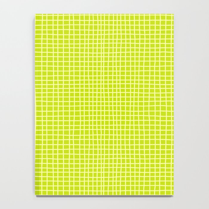Fresh Lime Grid Notebook Gallery Image 4