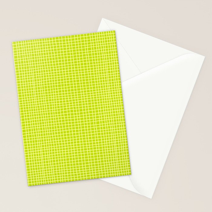 Fresh Lime Grid Stationery Card Gallery Image 2
