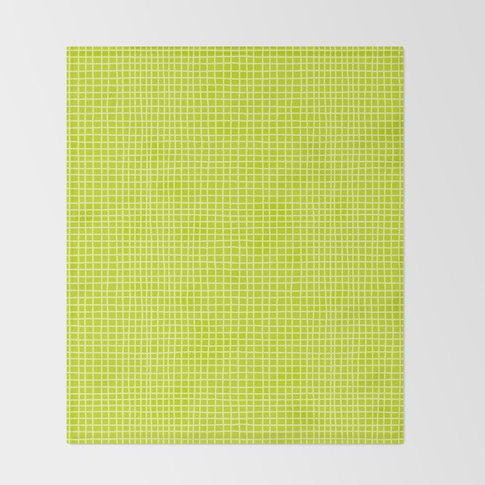 Fresh Lime Grid Throw Blanket Gallery Image 2