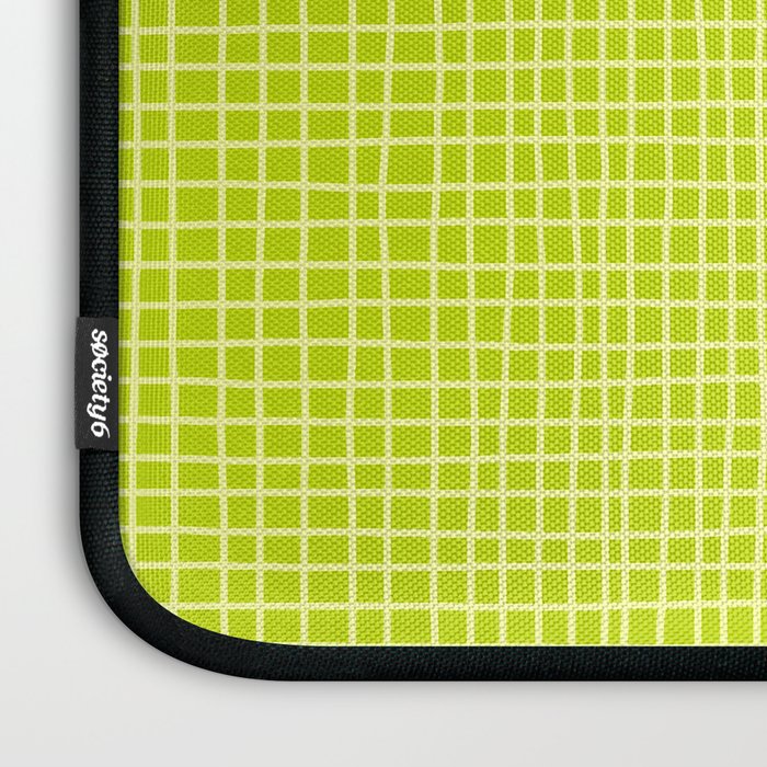 Fresh Lime Grid Laptop Sleeve Gallery Image 3