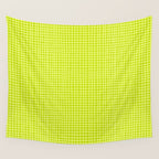 Fresh Lime Grid Wall Tapestry Gallery Image 4